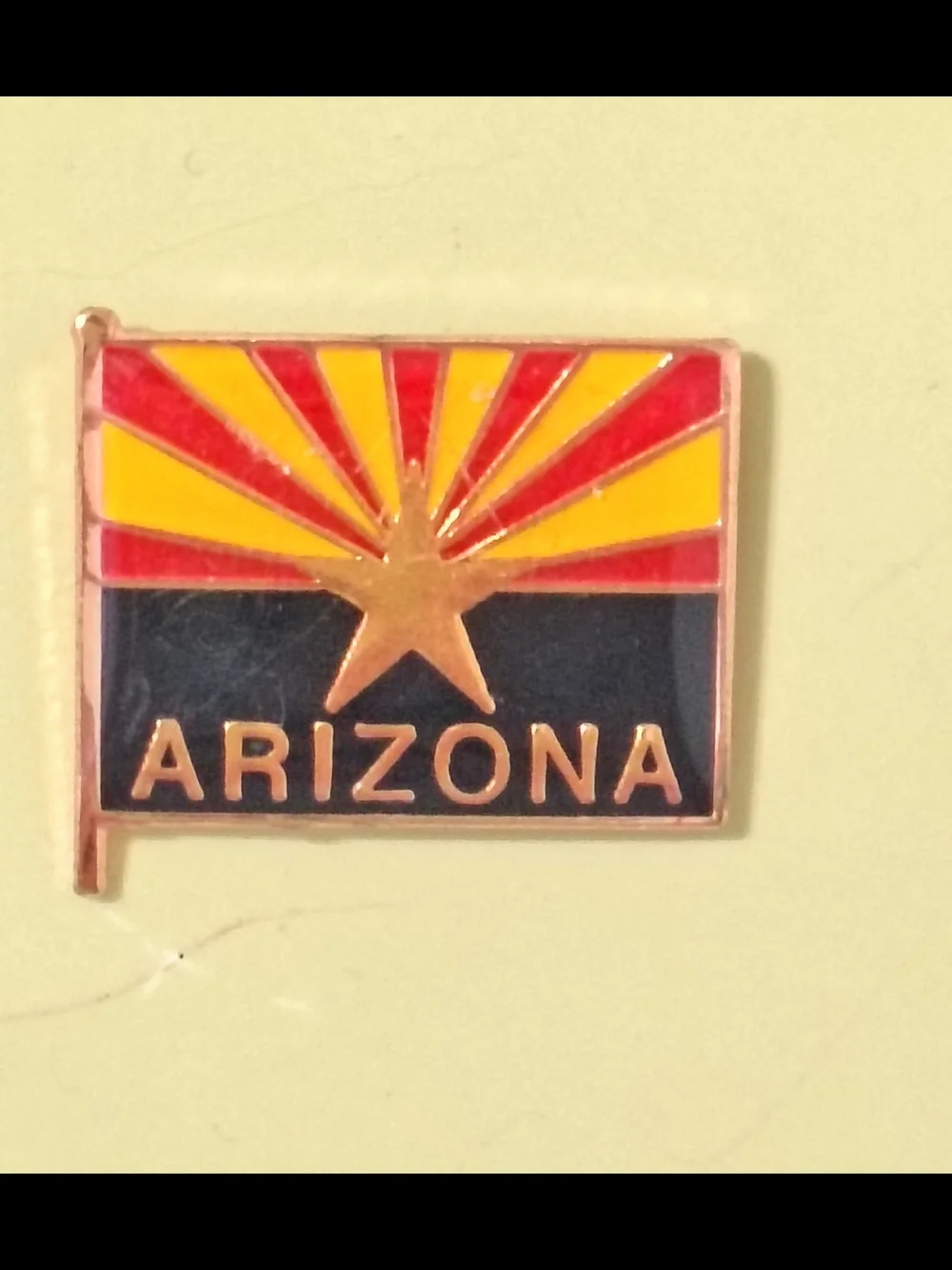 Vintage Arizona State Flag Lapel Pin By Smith-Southwestern 3/4